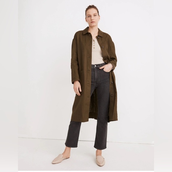 Madewell Linen Oversized Duster Coat size: medium